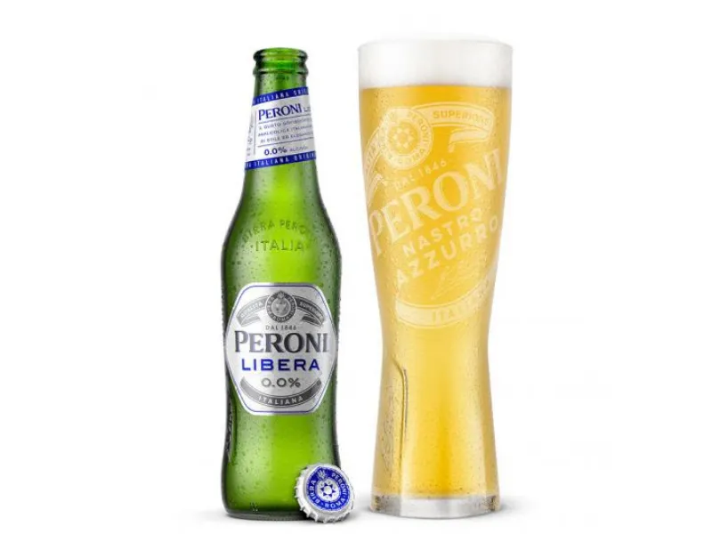 Italiaans-bier-Birra-peroni-0.0 Peroni Nastro Azzurro 0.0% 33cl - Beer - Matsons