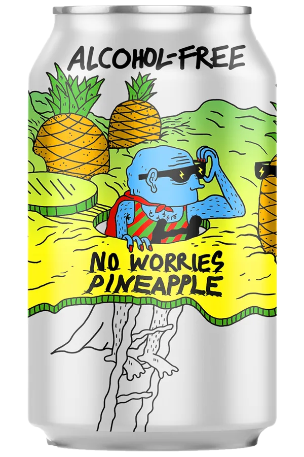 Lervig No Worries Pineapple 0% 33cl - Beer - Matsons