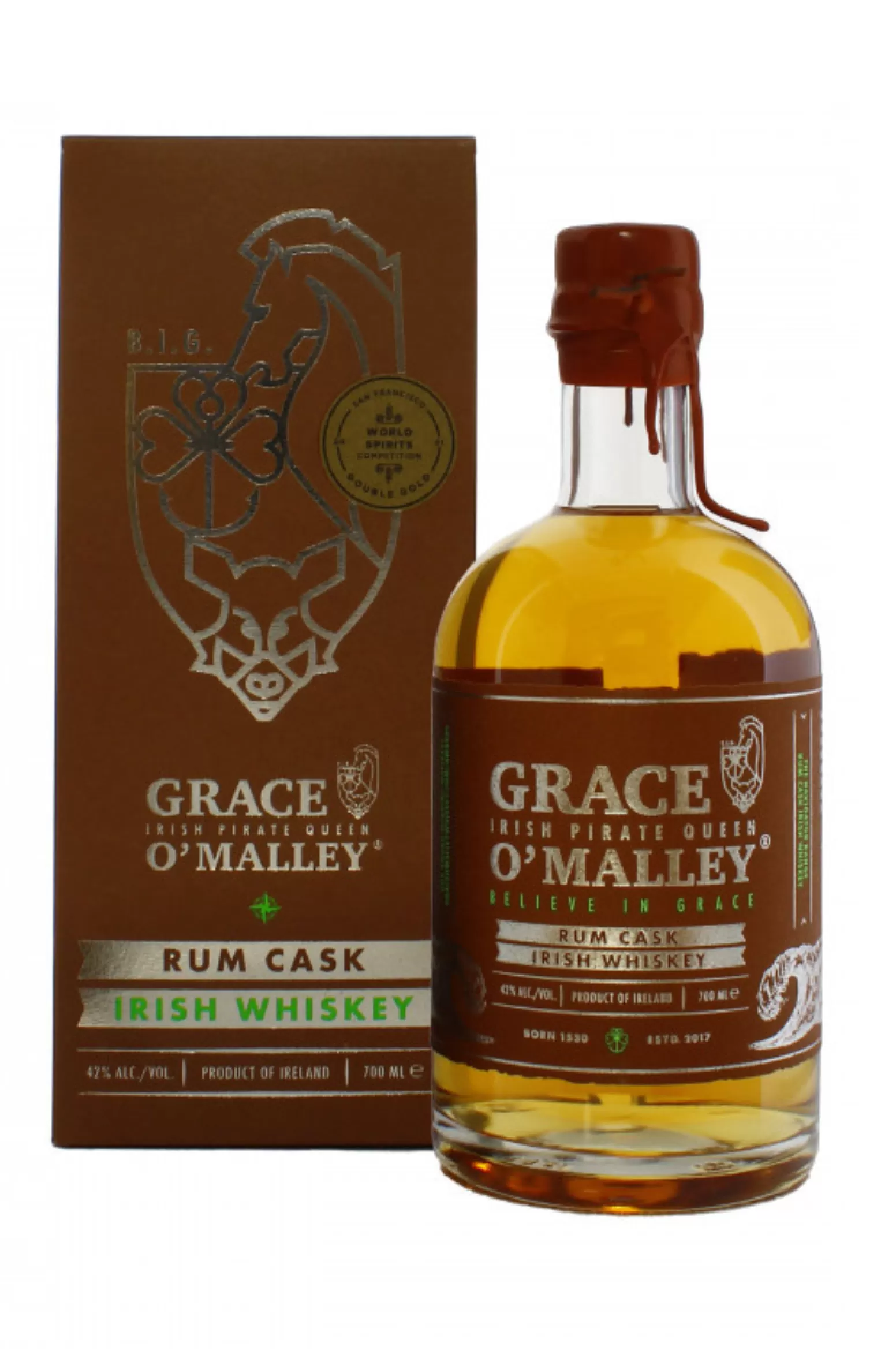 Grace_O’Malley_Rum_Cask_Irish_Whiskey_(1)-1552x2352 Grace O'Malley Rum Cask 70cl - Spirit - Matsons
