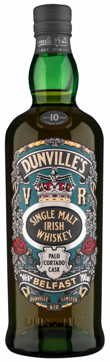 DUNVILLE CORTADO-10YO-GREEN-468x1536 Dunville Palo Cortado 10 Year Old 70cl - Spirit - Matsons