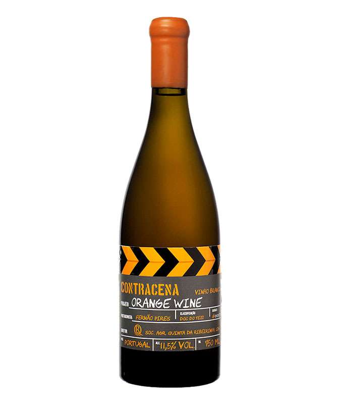 Quinta da Ribeirinha Contracena Curtimenta Fernão Pires skin-contact orange wine bottle from Tejo, Portugal